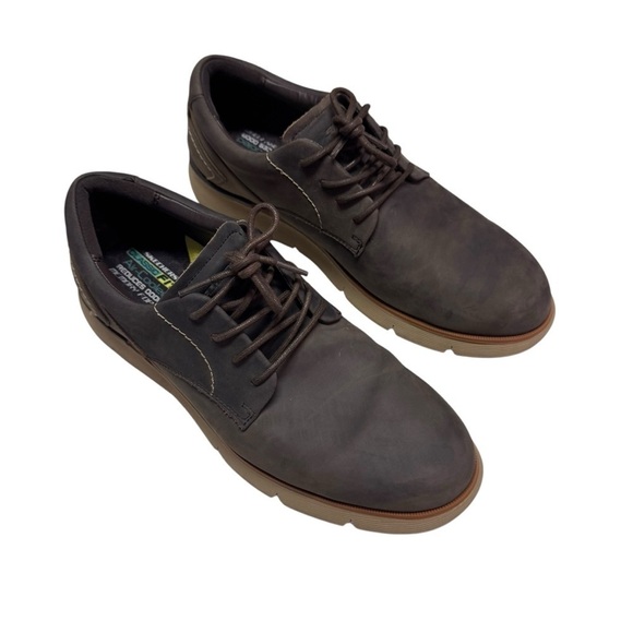 Skechers Mens Augustino Carano Brown Oxford Dress Shoe Size 9.5 - Picture 1 of 9